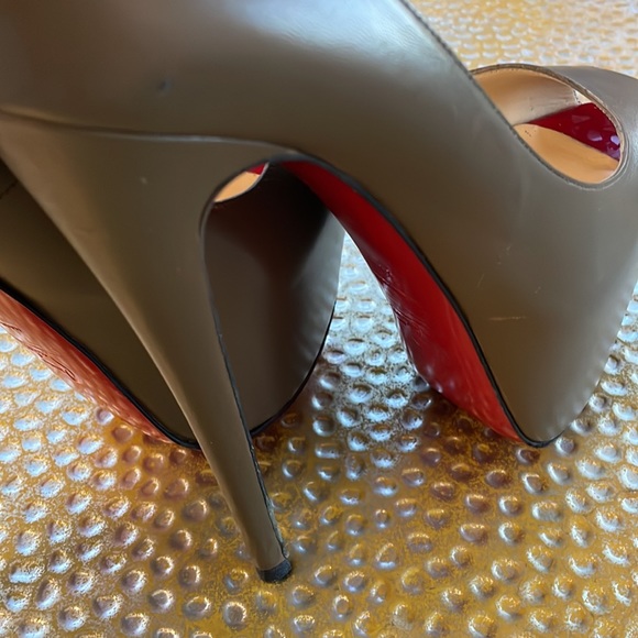 christian louboutin brown highness kid platform pumps - Picture 7 of 12